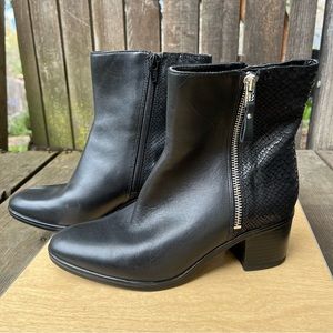 Naturalizer Harding Leather Ankle Boots In Black Sz 6.5M